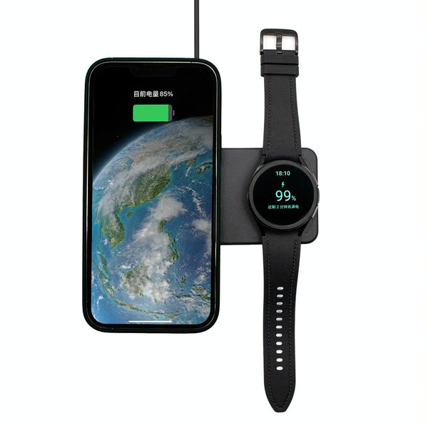 2 In 1 Magnetic Wireless Charger Black Chargers & Cradles