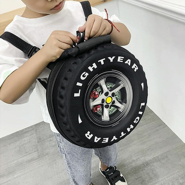 Kindergarten Shoulder Bag Tire Shaped For Kids Yellow Bags