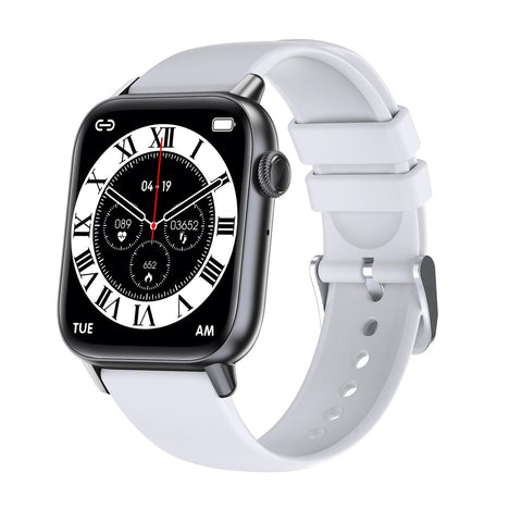 1.83 Inch Bt5.2 Smart Sport Watch Support Sleep / Heart Rate Blood Oxygen Temperature Pressure Health Monitor Black + White Smart Watches