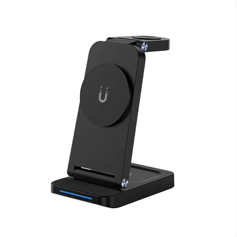 3 In 1 Magnetic Wireless Charger Stand Black Chargers & Cradles