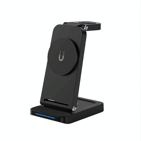 3 In 1 Magnetic Wireless Charger Stand Black Chargers & Cradles