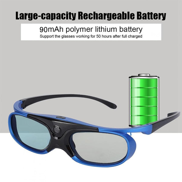 3D Glasses For Dlp Link Projection Active Shutter Blue 3D Tv Glasses & Accessories