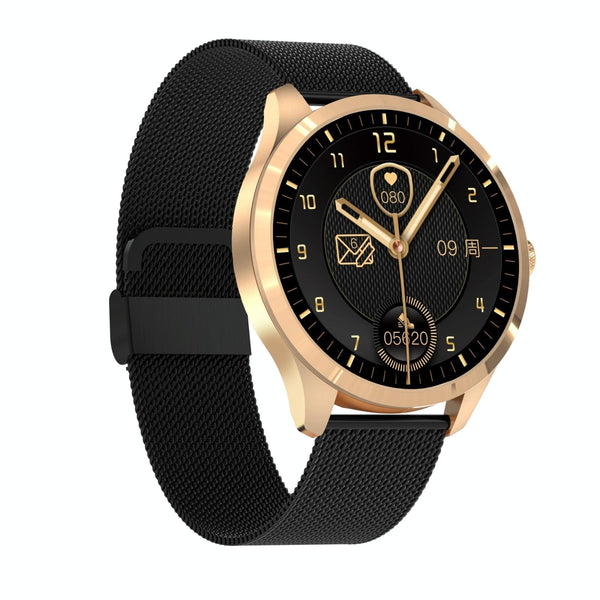 1.28 Inch Ips Colour Screen Ip67 Waterproof Smart Watch Black Gold Smart Watches