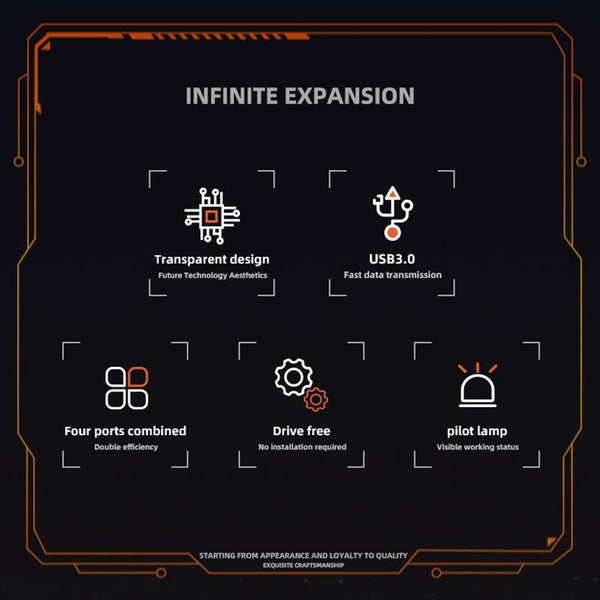 5 In 1 Usb Type C Docking Station With 4 Usb3.0 Ports Grey Chargers & Docking Stations