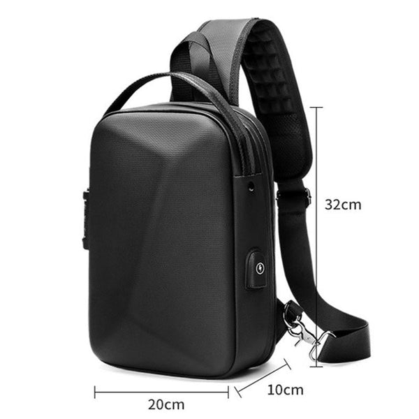 Waterproof Chest Bag Usb Port Lightweight Outdoor Shoulder Messenger Bags