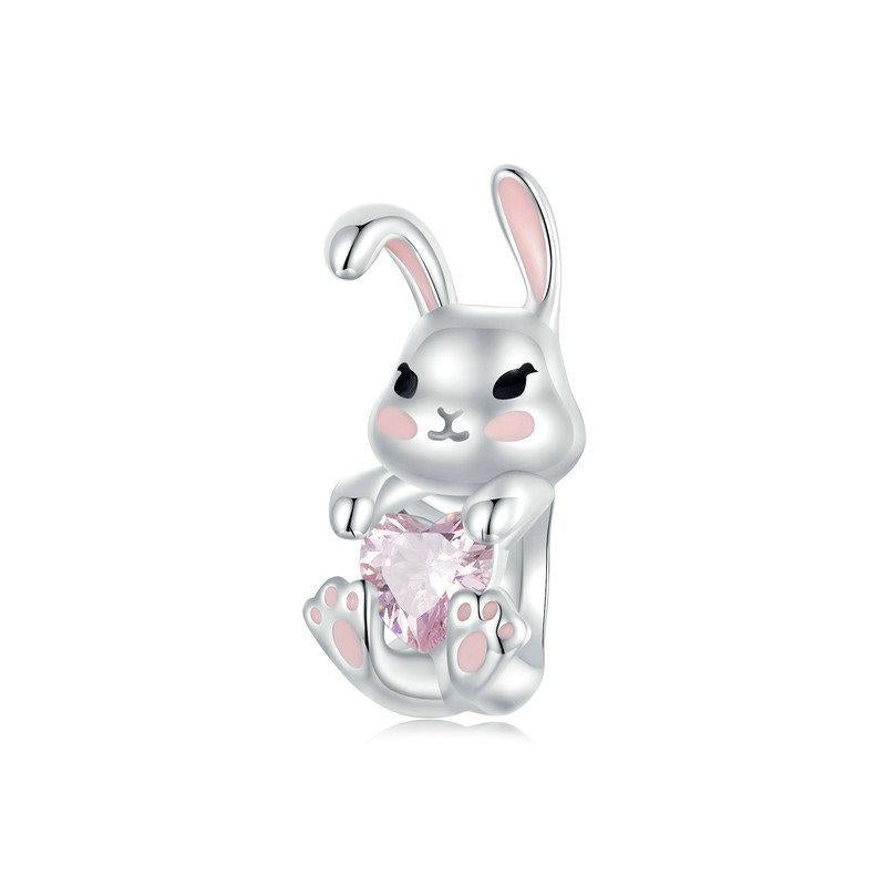 925 Sterling Silver Easter Bunny Diy Beads Charms & Pendants