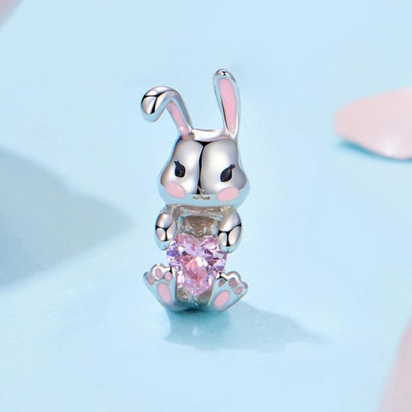 925 Sterling Silver Easter Bunny Diy Beads Charms & Pendants