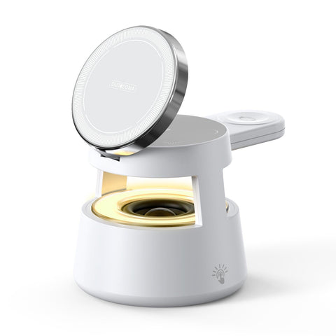 5 In 1 Magnetic Wireless Charger With Bluetooth Speaker Chargers & Cradles