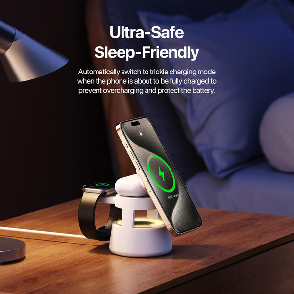 5 In 1 Magnetic Wireless Charger With Bluetooth Speaker Chargers & Cradles