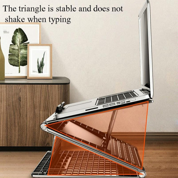 Laptop Stand Height Foldable Heat Dissipation Elegant Black Stands Holders & Car Mounts