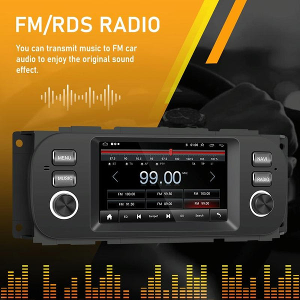 Carplay Android Navigation For Jeep Grand Cherokee 1999 2004 Large Screen Video In Dash Units W/O Gps