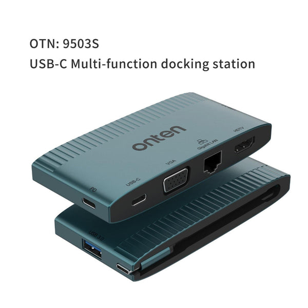 6 In 1 Usb C Docking Station With Hdtv Vga Gigabit Data Pd 3.0 Chargers & Docking Stations