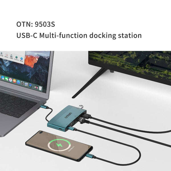 6 In 1 Usb C Docking Station With Hdtv Vga Gigabit Data Pd 3.0 Chargers & Docking Stations