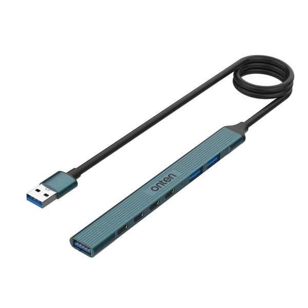 7 In 1 Usb3.0 + Usb2.0X2 Type Cx4 Docking Station Pine Green Chargers & Docking Stations
