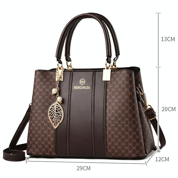 Large Capacity Summer Lady Handbag Colourblock Shoulder / Crossbody Coffee Women's Bags & Handbags