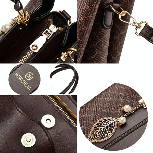 Large Capacity Summer Lady Handbag Colourblock Shoulder / Crossbody Coffee Women's Bags & Handbags