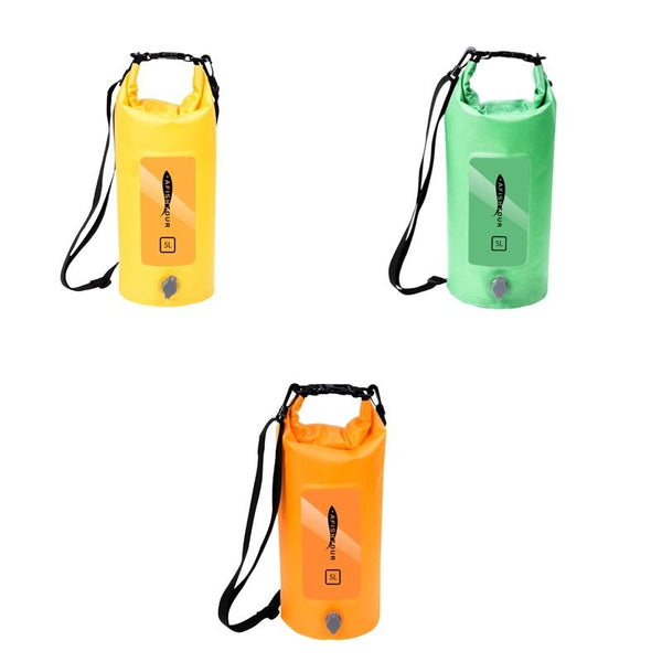 5L Waterproof Drifting Stream Bag Foldable Storage Bucket Yellow Dry Bags