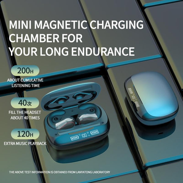 Wireless T20 Tws Bluetooth Earphones With Led Display & Charging Box Black Earbuds