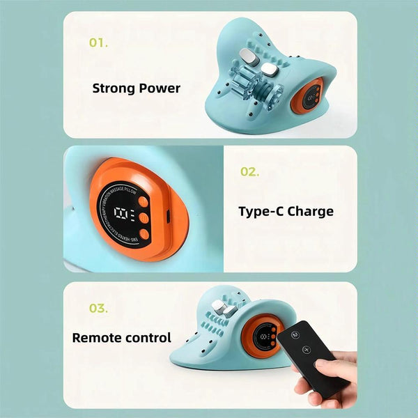 Blue Hot Compress Shoulder & Neck Massager Massagers