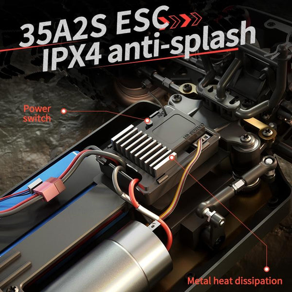 Off Road Remote Control Car Electric 4Wd Alloy Bigfoot Red Rc Model Vehicles