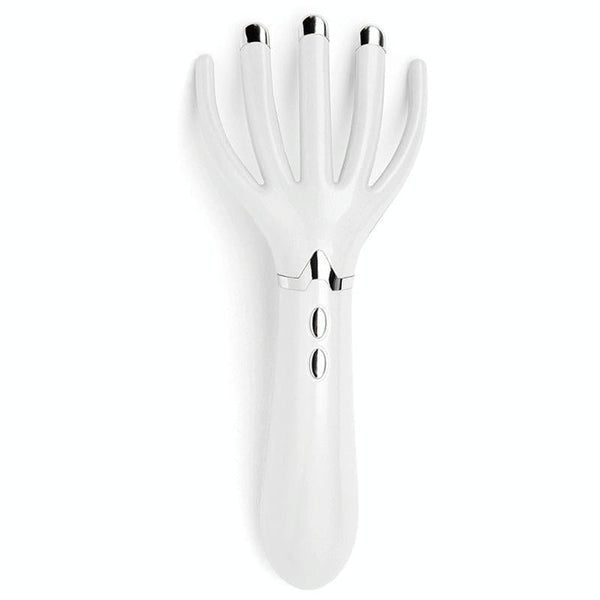 Heated Vibration Head Massager Mini Electric Comb Pearl White Massagers