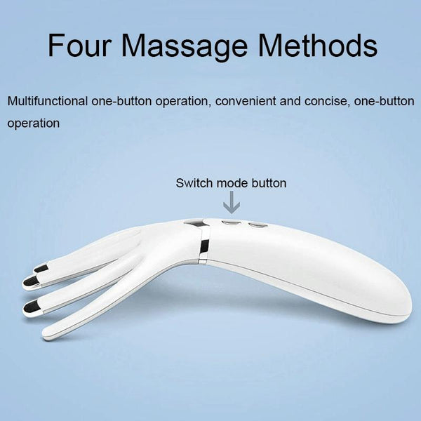Heated Vibration Head Massager Mini Electric Comb Pearl White Massagers