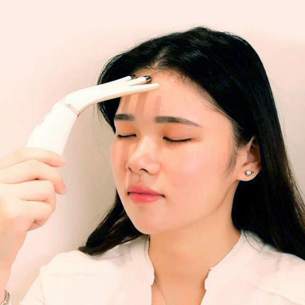 Heated Vibration Head Massager Mini Electric Comb Pearl White Massagers