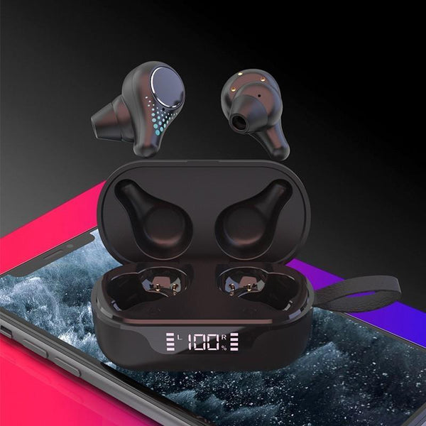 Waterproof T8 Wireless Bluetooth With Led Display Black Earbuds
