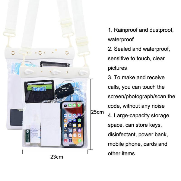Waterproof Shoulder Messenger Bag For Sundries Phone Compatible Black Bags