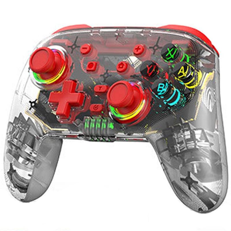 Wireless Dual Vibration Gamepad For Ps3 / Ps4 With Rgb Lights Red Controllers & Attachments
