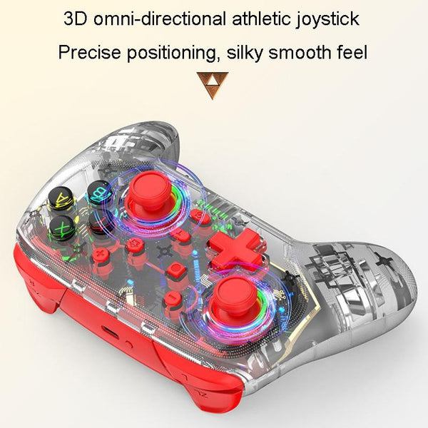 Wireless Dual Vibration Gamepad For Ps3 / Ps4 With Rgb Lights Red Controllers & Attachments