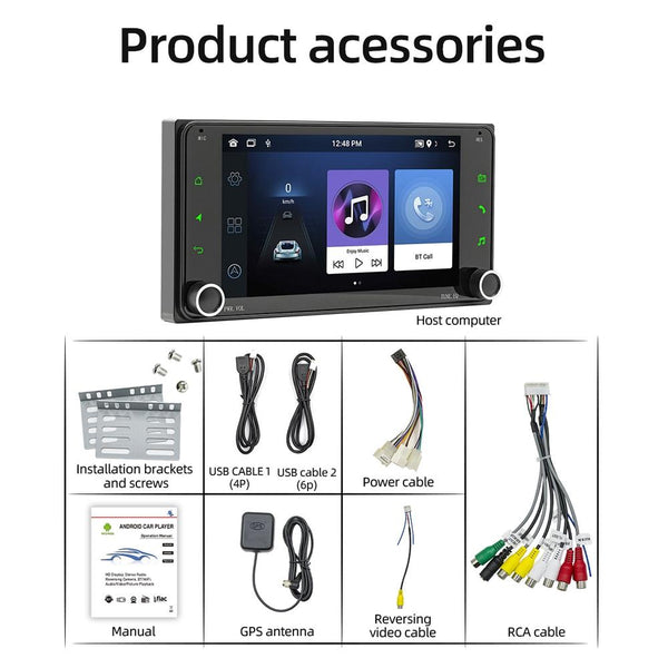 7 Inch Android Navigation For Toyota Corolla Bluetooth Fm 1 + 32G Video In Dash Units W/O Gps