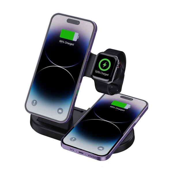 4 In 1 Magnetic Wireless Charger Black Chargers & Cradles