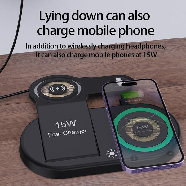 4 In 1 Magnetic Wireless Charger Black Chargers & Cradles