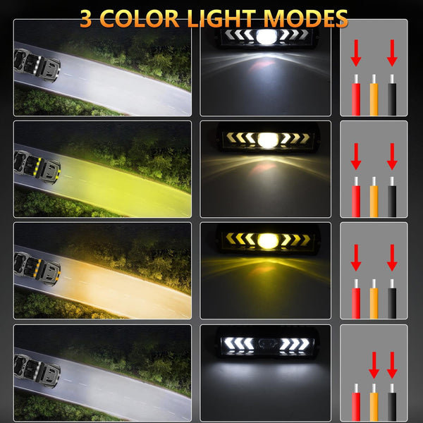 6 Inch Arrow Monocular Spotlight Black Led Car Lights