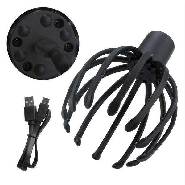 Vibrating Scalp Massager For Stress Relief Black Massagers