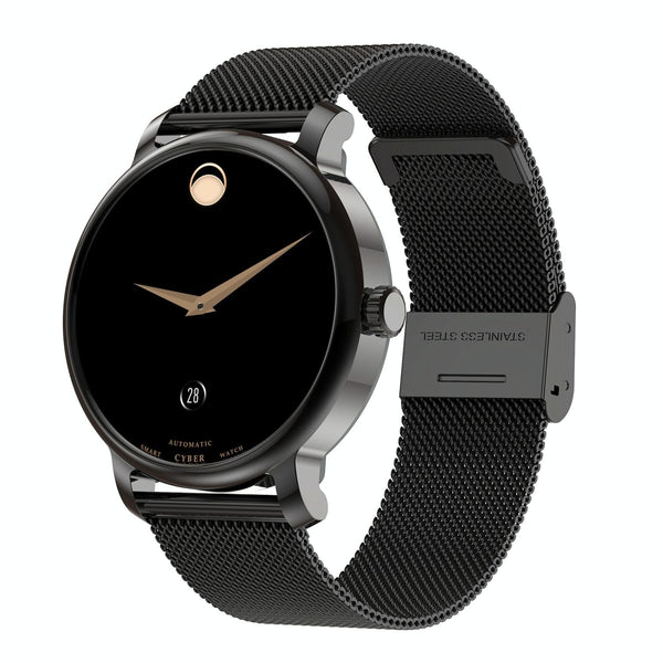 1.43 Inch Amoled Round Screen Steel Strap Smart Watch Supports Blood Oxygen Detection Black Smart Watches