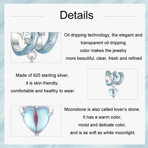 925 Sterling Silver Starry Sky Love Diy Beads Charms & Pendants