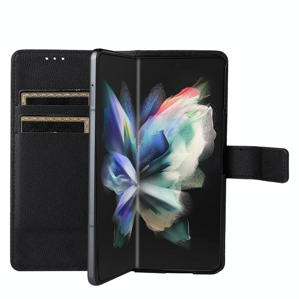 For Samsung Galaxy Z Fold4 5G Leather Flip Case With Pen Slot Mint Blue Cases Covers & Skins
