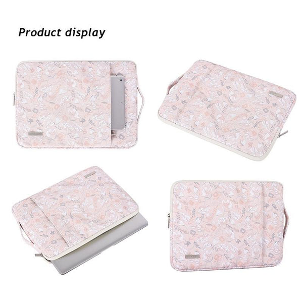 11 Inch Laptop Sleeve With Telescoping Handle Light Pink Laptop Cases & Bags
