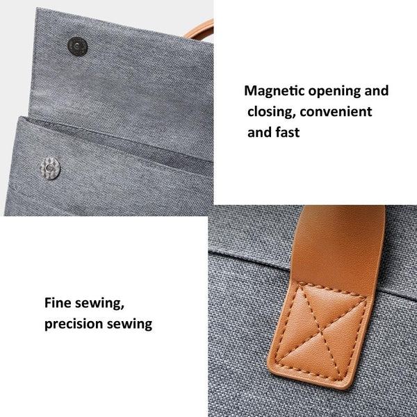 Lightweight Oxford Cloth Laptop Bag With Pu Handle Portable Red 13.3 Inch Laptop Cases & Bags