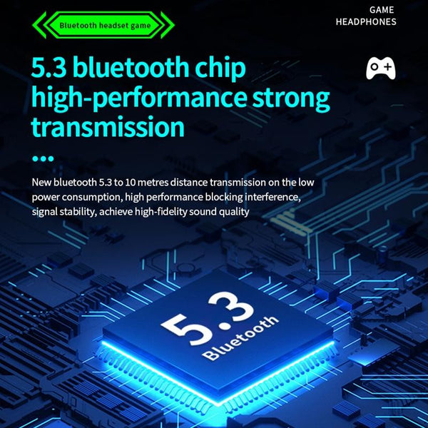 Wireless Gaming Earphones With Noise Reduction Black Earbuds