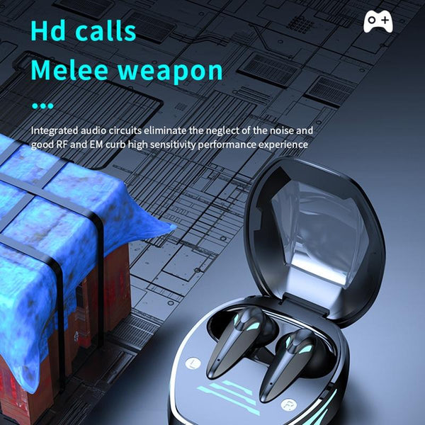 Wireless Gaming Earphones With Noise Reduction Black Earbuds