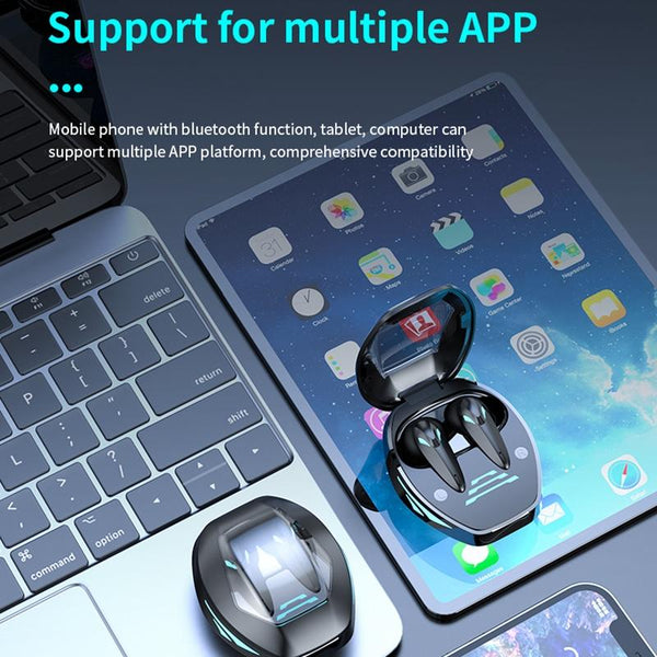 Wireless Gaming Earphones With Noise Reduction Black Earbuds