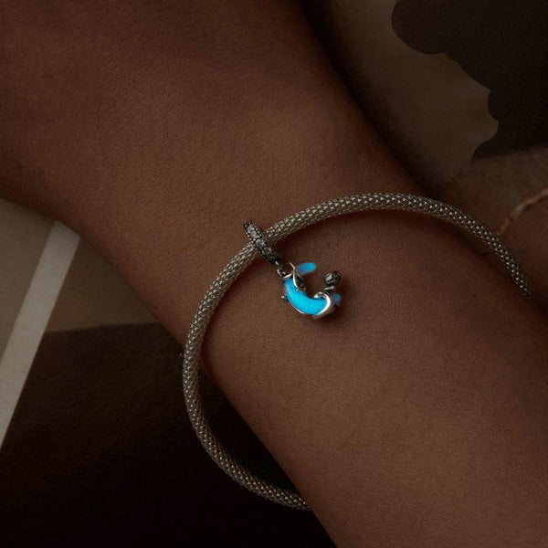 925 Sterling Silver Luminous Moon Cat Pendant Charms & Pendants