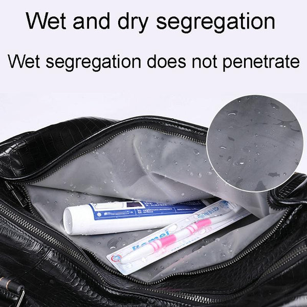 Multifunctional Leather Duffel Bag For Travel Crocodile Print Duffle Bags