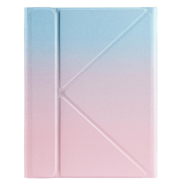 Bluetooth Keyboard Leather Case For Ipad 9.7 Triangle Holder & Pen Slot Black Diamond Pattern Keyboards