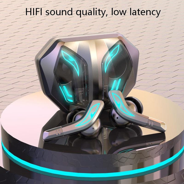 Wireless Bluetooth 5.2 Earphones With Low Delay And Hi Fi Sound Black Breathing Light Earbuds
