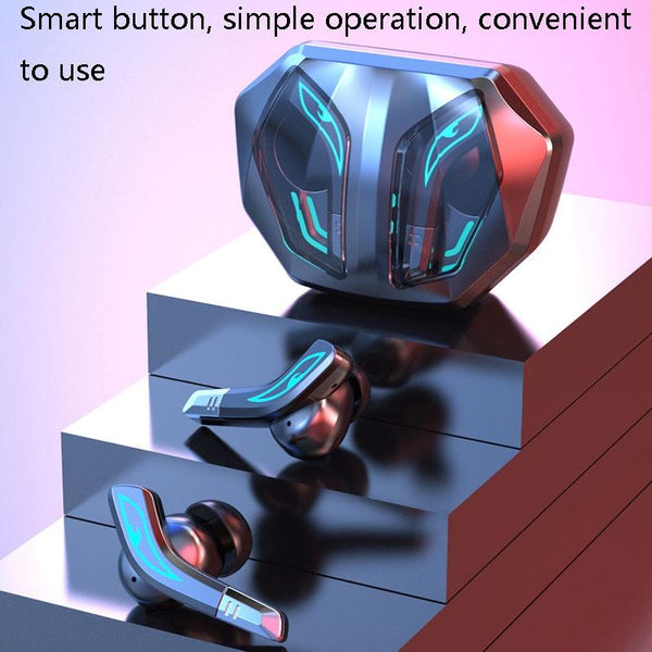 Wireless Bluetooth 5.2 Earphones With Low Delay And Hi Fi Sound Black Breathing Light Earbuds