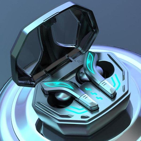 Wireless Bluetooth 5.2 Earphones With Low Delay And Hi Fi Sound Black Breathing Light Earbuds